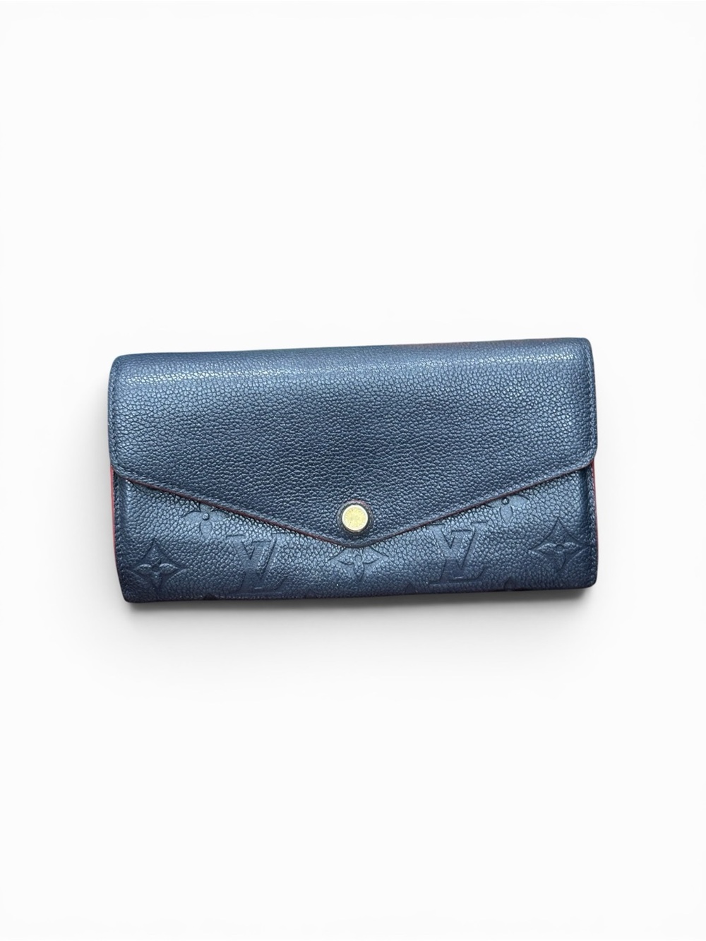 Louis Vuitton Blue Embossed Monogram Envelope Wallet